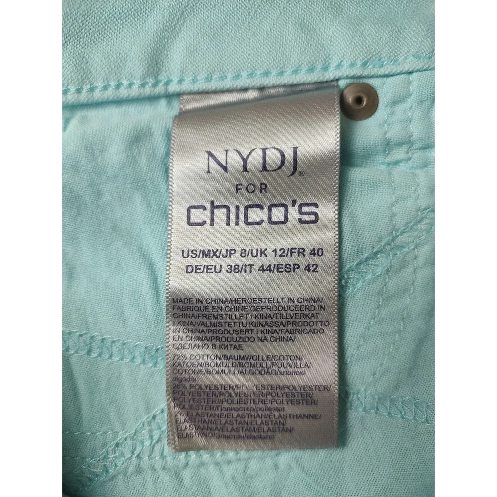 NYDJ For Chicos Light Blue Lift + Tuck 5-Pocket Ankle Jeans - Size 8 NWT‎